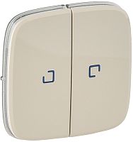 Лицевая панель Legrand Valena Allure для 2-кл. выключателя с подсветкой слоновая кость картинка